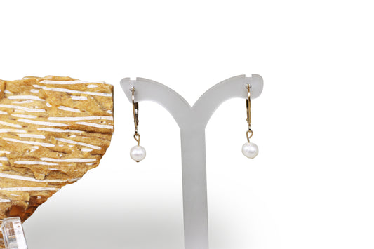 Cultured Pearl Gold Earrings