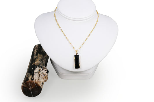 Jet Black Crystal 20" Necklace