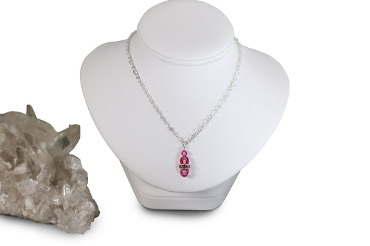 Light Rose Crystals 17" Necklace