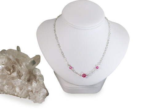 Rose Crystals 18" Necklace