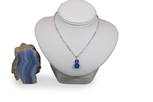 Sapphire Crystals 16" Necklace