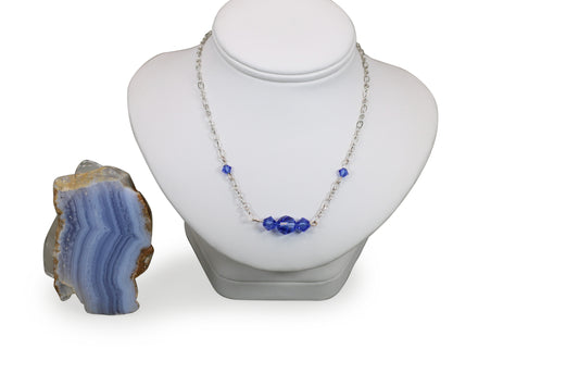 Sapphire Crystals 18" Necklace