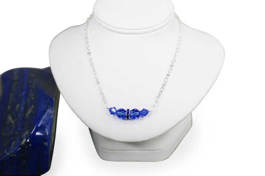 Sapphire Crystals 20" Necklace