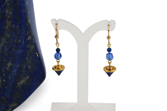 Lapis Earrings with Lapis Drop