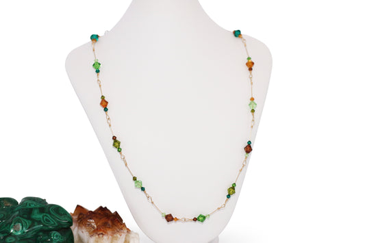 Forest Crystals 25"Necklace