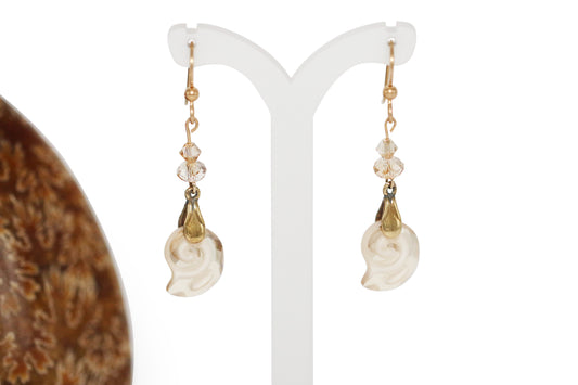 Crystal Nautilus Earrings