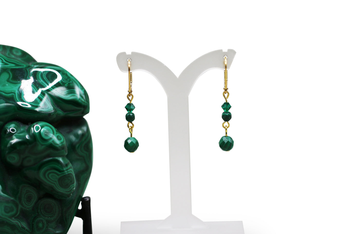 Malachite Gemstones Earrings