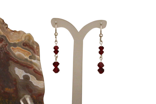 Ruby Crystals Earrings