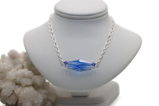 Sapphire Crystals Cone 20" Necklace