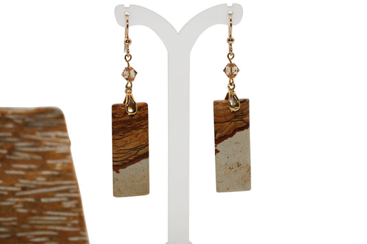 Picture Jasper Earrings