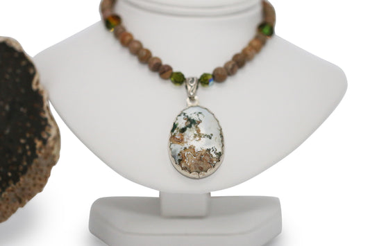 Agate Cabochon 24" Necklace