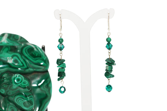 Malachite Chips Earrings